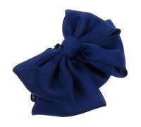 DECOMELODY Clip Clean Cover for Navy Hairnet Bun Design Hair with Bow Alloy Polyester Material, Keeps Tidy and Women and Suitable for Formal Dresses and Uniforms