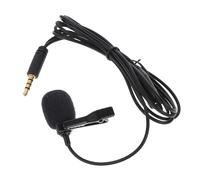 DECOMELODY Clip-on Lapel Microphone Wired Portable Microphone Pe Bag Black Live Broadcast Video Recording