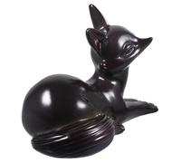 DECOMELODY Color Changing Fox-shaped Resin Tea Pet Figurine Cute Cartoon Animal Decor for Home and Tea House Delicate Craftsmanship Temperature Sensitive Decorative Statue