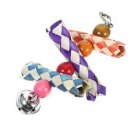 DECOMELODY Colorful Chewing Toy for Birds Parrot Foraging and Swing Toy Safe Shredding Accessory for Cockatiels Conures and Other Birds Great Home Decoration