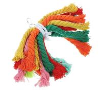 DECOMELODY Colorful Cotton Rope Chew for Parrots and Macaws Safe Bird Bite for African Greys Promotes Healthy Teeth and Exercise Easy to Install in Cage