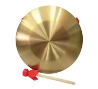 DECOMELODY Copper Gong Thickened Traditional Chinese Percussion Instrument with Mallet Copper Craftsmanship for Stage Performance and Asian Decor Enhances Rhythm and Musical Dynamics