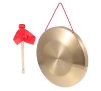 DECOMELODY Copper Steel Alloy Hand Gong Musical Instrument with Hammer Pure Sound Quality and Loud Sound Traditional Percussion for Children’s Performance Random Style