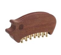 DECOMELODY Copper Teeth Scalp Massager Comb with Sandalwood Body for Acupoint Stimulation and Meridian Activation Handheld Gua Sha Tool for Scalp Neck and Full Body Massage Therapy