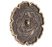 DECOMELODY Copper Zodiac Mirror Ornament Chinese Style Blessing Decor for Home and Shop Retro Craft with Double Dragon and Plum Blossom Design Exorcism Symbol Decorative Collectible