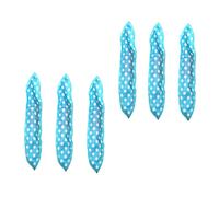 DECOMELODY Creative Blue Hair Roller Sponge Curlers 6pcs, Soft Hairdressing Curling Tools for Women Sleeping and Styling Hair at Home