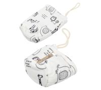 DECOMELODY Creative Bottle Cover 2Pcs Universal Standard Neck Insulation Sleeve with Impact Protection Lamb Cashmere Lining Nursing Bottle Case for Convenient Hanging on Cart