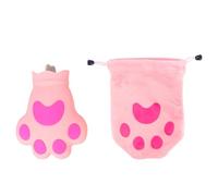 DECOMELODY Creative Pink Cat-Paw Shaped Silicone Ice Bag for Hot and Cold Therapy, Reusable Cooling Pouch for Summer Relief, Portable Cold Pack for Travel and Sports