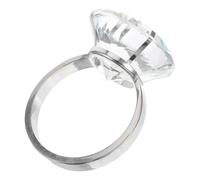 DECOMELODY Crystal Diamond Ring Ornament 60mm Decorative Desktop Figurine for Home Office Jewelry Display and Party Decoration