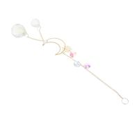 DECOMELODY Crystal Moon Hanging Decor with Gleaming Crystals for Indoor and Outdoor Use Artistic Rainbow Maker Suncatcher Ornament Elegant Garden and Home Decorative Hanging Ornaments