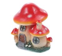DECOMELODY Cute Cartoon Mushroom House Figurine Resin Miniature Fairy Garden Ornament Tiny Desktop Decor for Home Dollhouse Who Love Mushroom Accessories