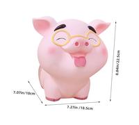 DECOMELODY Cute Pig Shaped Vinyl Piggy Bank Money Box for Adults Coin Saving Jar with Design Decorative Piggy Bank for Bedroom Study Living Encourages Saving Habits