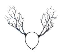 DECOMELODY Darkly Style Witch Horn Headband for Women Hairwear Unique Branch Design Party Hair Hoop Cosplay Prop Comfortable Non Scratch Halloween Accessory