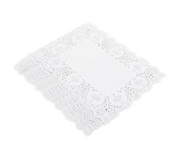 DECOMELODY Decorative Rectangle Lace Doilies Paper Placemat 170 Sheets 10X7.5 Inch White Mat for Christmas and Theme Party Table