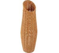 DECOMELODY Decorative Woven Plastic Vase Simple and Elegant Look, Suitable as Art Decoration and Photo Prop for Living Room or Office, Stylish Flower Vase Natural Style and Craftsmanship