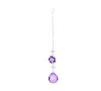 DECOMELODY Delicate Hanging Crystal Decor Pendant Amethyst Ball Home Ornament Elegant Artificial Crystal Accessory for Rustic Modern Interior