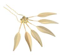 DECOMELODY Delicate Peacock Leaf Hair Stick Elegant Alloy Wedding Hairpin with Rhinestones Decorative Hair Fork for Parties and Special Occasions