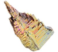 DECOMELODY Desktop Crystal Specimen Adornment Irregular Stone Display for Home Office Decor Unique Rainbow Metal Bi Crystal Ornaments for Stylish Spaces