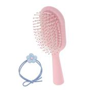 DECOMELODY Detangling Hair Comb with Scalp Massage Durable Styling Brush for Women Portable Cartoon Pink Design Knot Hairbrush for Thin Hair