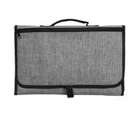 DECOMELODY Diaper Pad Foldable Portable Diaper Change Mat for Nappy Changing Pad Storage Bag in Grey