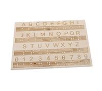 DECOMELODY Digital Braille Alphabet Tracing Board for Beginners Wooden Educational Tool for Blind Montessori Braille Learning Aid Tactile Letter Board Suitable for All Ages