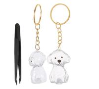 DECOMELODY Dog Hair Memorial Keepsake Box with Transparent Display Portable Pet Hair Storage Keychain for Ashes Fur Thoughtful Commemorative Charm for Dog Owners and Grieving Families