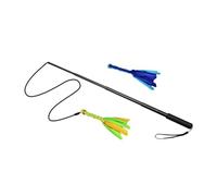 DECOMELODY Dog Teaser Pole Interactive Training Stick for Dogs Long Retractable Flirt Pole to Enhance Obedience Intelligence and Fitness Safe Play for Active Pets