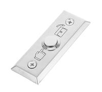 DECOMELODY Door Access Control Push to Exit Button Switch with Stainless Steel Wall Plate Cover for Doorbell Replacement Easy Installation for Office and Commercial Use