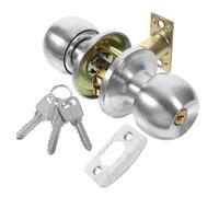DECOMELODY Door Knob Lock with Key for Bedroom and Bathroom Aluminum Alloy Handle Smooth Rotation Easy Installation for Thick Doors Secure Privacy and Safety