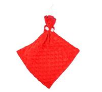 DECOMELODY Dots Security Blanket and Plush Animal Doll for Baby Infant Comfort Soft Soothing Blanket Red Bear Infant Soother Suitable for Newborns and Toddlers