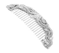 DECOMELODY Dragon and Phoenix Silver Comb Jewelry Comb for Men and Women Styling Curly and Straight Hair in Shower