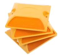 DECOMELODY Driveway Reflectors 4Pcs Double-Sided Reflective Road Studs for Path and Parking Lot Safety