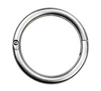 DECOMELODY Durable Stainless Steel Cattle Nose Ring Large Practical Traction Tool for Livestock Management Safe Reliable Automatic Locking Smooth Surface