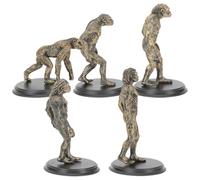 DECOMELODY Educational Human Evolution Model 5pcs Plastic Primate Figures Set for Science Learning and Cognition Play, Suitable for Classroom Teaching and Sand Table Decor
