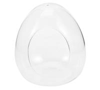 DECOMELODY Egg Shaped Glass Terrarium Container Transparent Ecological Bottle for DIY Moss Micro Landscape Home Decor