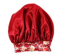 DECOMELODY Elastic Satin Sleeping Hat Wide Brim Bonnet for Braids Fit Hair Care Beauty Routine Home Use Curly Hair Protection
