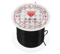 DECOMELODY Elastic Stretchy Bead String Black for Jewelry and Human Hair Extensions 10M Length for Festivals and Special Occasions