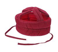 DECOMELODY Elderly Safety Cap Soft Padding Fall-resistant Protective Helmet Breathable Red for Adult Patient Head Protection Bump Prevention Daily Walking