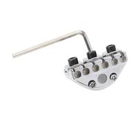 DECOMELODY Electric Guitar for Tightly Locking Strings with Metal Construction Locking Nut Kit and Anti-corrosive Silver Finish, Includes 2pcs Screws and Wrench and Stable Tremolo Bridge