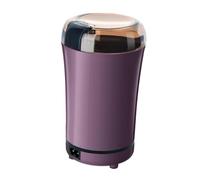 DECOMELODY Electric Mini Coffee Grinder for Household Use Bean and Spice Grinder with Transparent Cover One Hand Operation Purple Compact Coffee Maker Compatible with UK Voltage