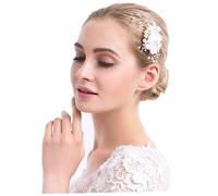 DECOMELODY Elegant Crystal Flower Hair Comb Rhinestone Wedding Hair Accessories for Bride Prom Special Occasions Easy to Use Floral Headdress for Women