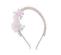 DECOMELODY Elegant Pearl Flower Headband for Bride Wedding Decor Comfortable Handmade Bridal Hair Accessory All Match Delicate Floral Design and Charming for Parties and Anniversaries