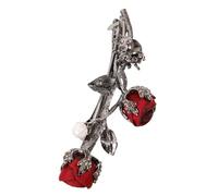 DECOMELODY Elegant Rose Spring Hair Clip for Women Retro Style Alloy Barrette Hair Accessory Chic Burgundy Bobby Pin for Weddings Parties Daily Wear