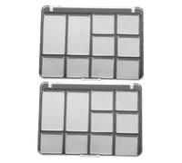 DECOMELODY Empty Magnetic Eyeshadow Palette Set 2pcs, 10-compartment Makeup Organizer Trays for DIY Cosmetic Storage, Refillable Eyeshadow Holder Suitable for Travel and Daily Use