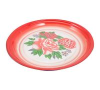 DECOMELODY Enamel Decorative Round Food Platter Serving Trifle Dish 35Cm Household Use