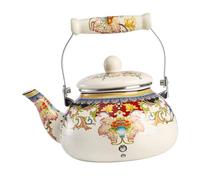 DECOMELODY Enamel Teakettle Household Stove-top Water Kettle with Comfortable Handle for Safe Boiling Easy Cleaning and Use in Kitchen and Tea Serving