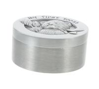 DECOMELODY European Style Tooth Keepsake Box Alloy Metal Holder for First Teeth Storage Spacious Design with Secure Seal for Long-Term Memory Preservation Suitable for Boys