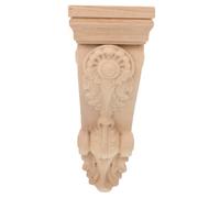 DECOMELODY European Style Wood Corbel Decorative Corner Applique Intricate Carved Wooden Trim for Wall Ceiling Coving Vertical Moulding Unpainted Furniture Accent