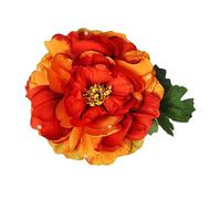 DECOMELODY Exaggerated Large Red Peony Flower Hair Clip Stunning Stage Performance Headpiece for Weddings Parties Beach Events and Festivals Fashionable and Eye Catching Floral Barrette for