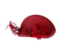 DECOMELODY Exaggerated Top Hat Bride Headband Formal Event Fascinator Vintage Fascinator Hat Flower Hairband Party Outfit